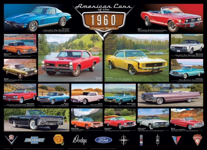 Eurographics puzzle 1960 Američka auta, 1000 dijelova