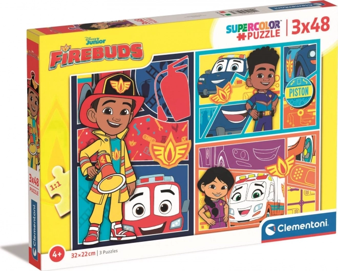 CLEMENTONI Puzzle Firebuds 3x48 dijelova