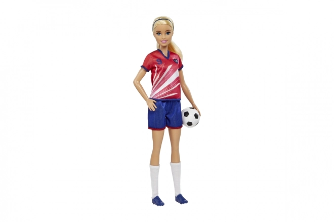 Barbie nogometna lutka u crvenom dresu