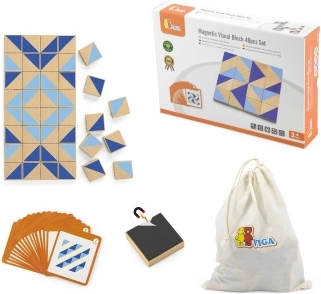 Drveni magnetski tangrami VIGA – set od 40 komada
