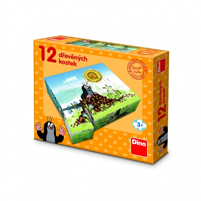 Dino Drvene kocke Krtkov rok 12 kom