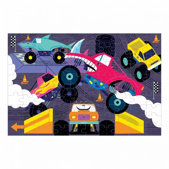 Svjetleći Puzzle Monster Trucks od Mudpuppy - 100 dijelova