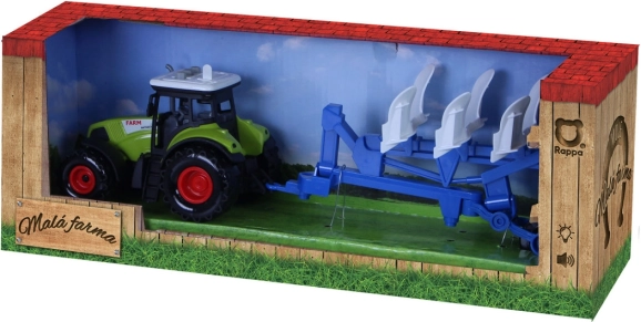 Plastični traktor sa svjetlom i zvukom s prikolicom za oranje