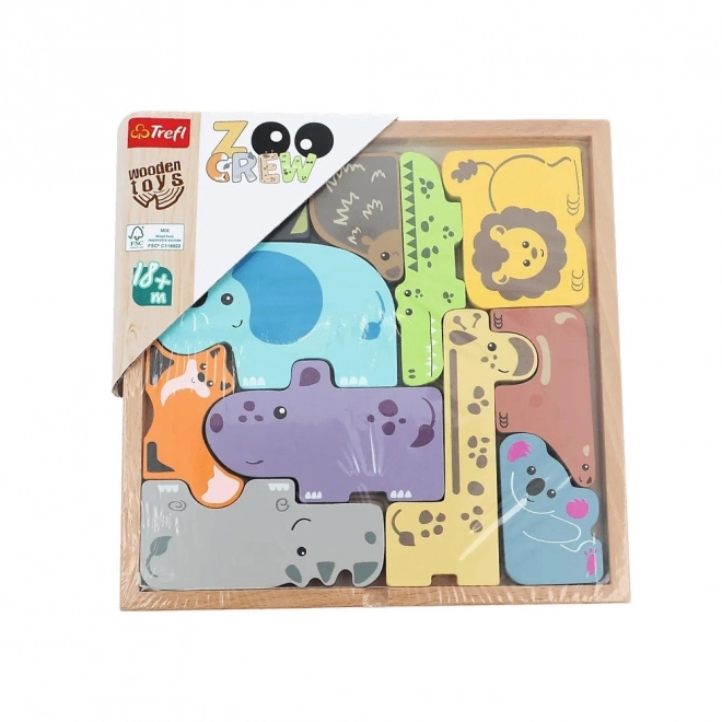 Drvene puzzle Zoo ekipa životinja