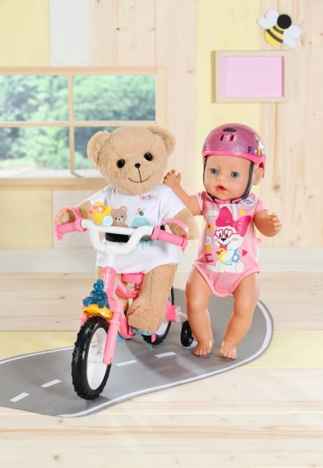 Medvjedić BABY Born u bijeloj odjeći
