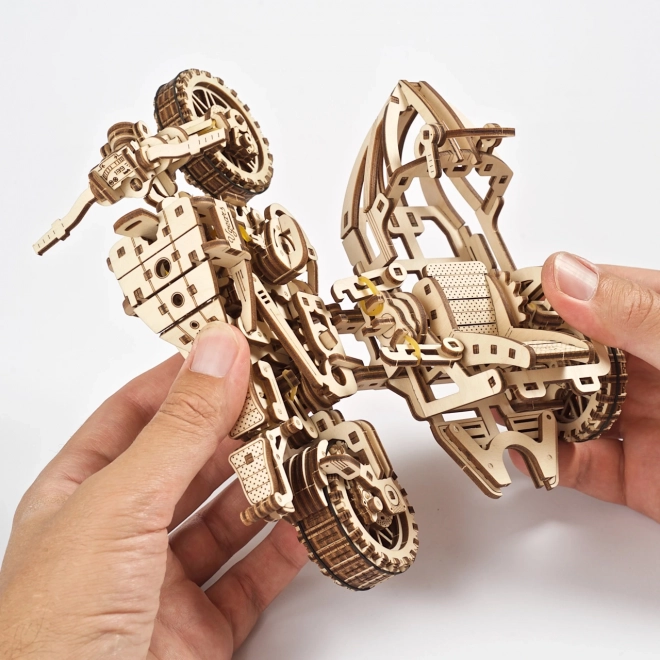 Ugears 3D slagalica Motocikl s prikolicom 380 dijelova