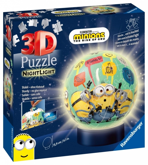 3D puzzle svjetleća kugla Minions