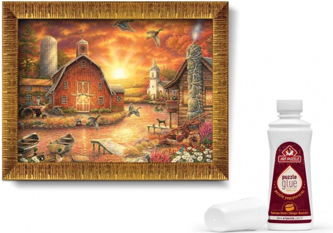 ART PUZZLE Slagalica s okvirom i ljepilom 3v1 1000 dijelova – Za suncem