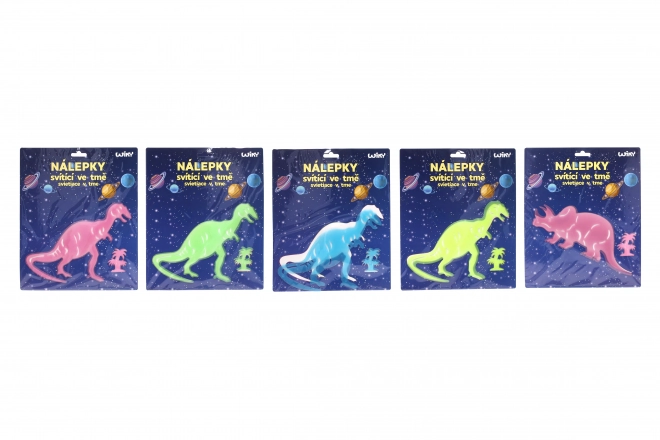Naljepnice 25,5x31 cm svijetle u mraku Dinosauri