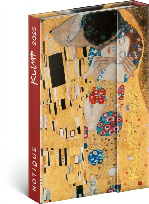 NOTIQUE Tjedni magnetni dnevnik Gustav Klimt 2025, 11 x 16 cm
