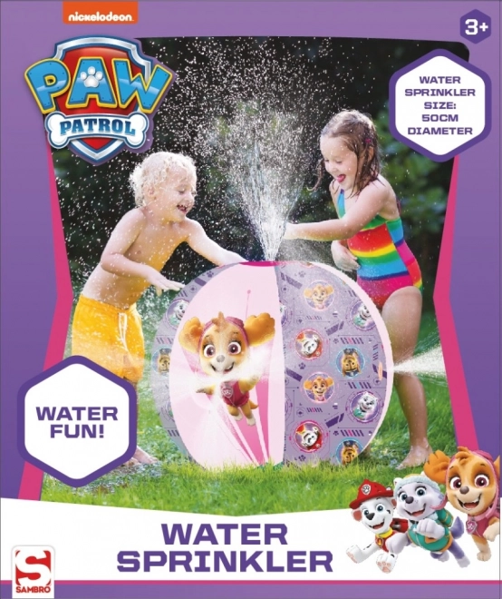 Vodeni napuhavajući prskalica lopta 50 cm Paw Patrol ružičasta