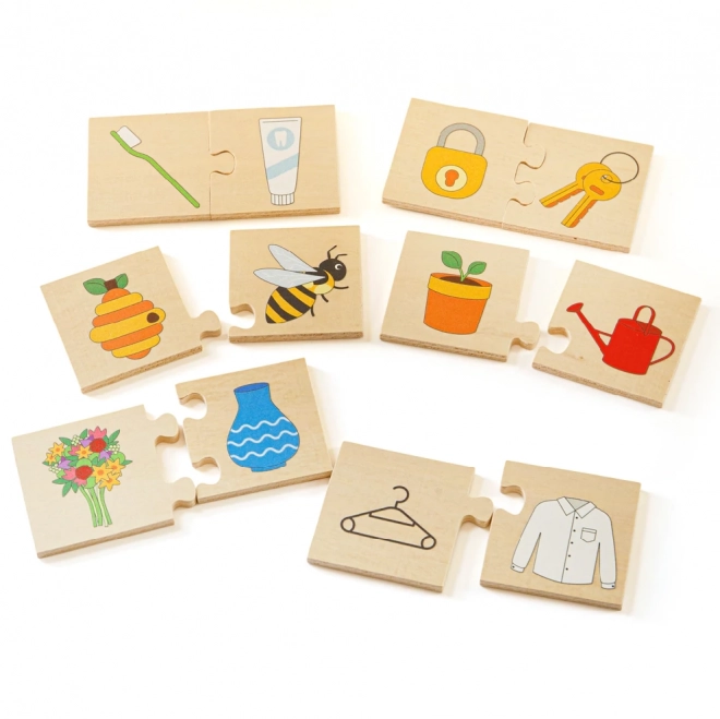 Bigjigs Toys Didaktičke puzzle Što se s čim slaže