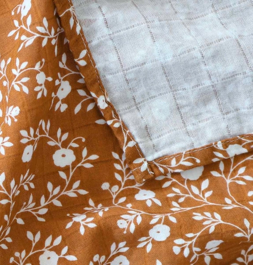 Mušelinska XL pelena blossom – Karamel