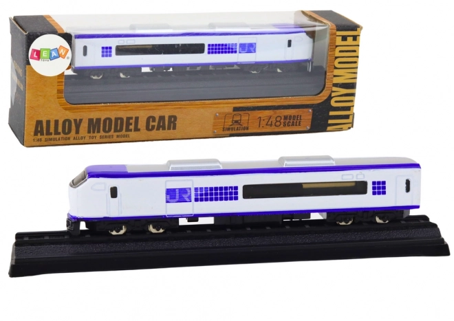 Kolekcionarski model željezničkog vagona 1:48 metalni bijelo-plavi