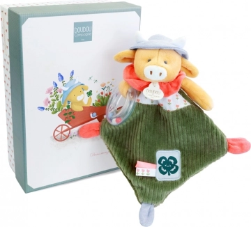 Kravica Aneth s zvečkeom 21 cm - Poklon set Doudou
