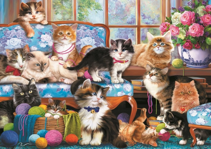 Puzzle TREFL mačja obitelj 500 dijelova