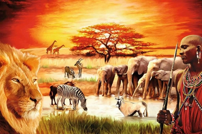 Puzzle Savana - Ponosni Masai 3000 dijelova