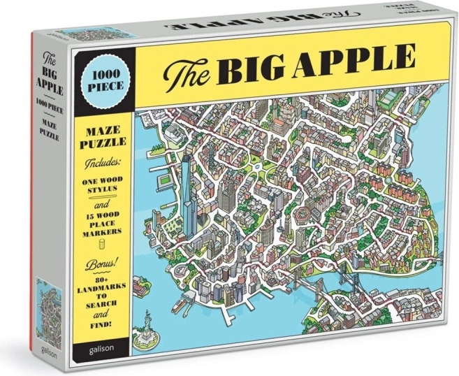 Galison puzzle Velika jabuka New York 2-u-1, 1000 dijelova