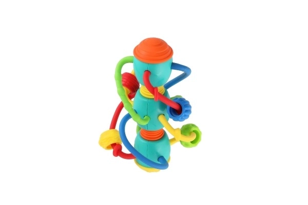 Zvečka/grizalo spirala s kuglicama plastika 16x10cm u kutiji 17x20x10cm 6m+