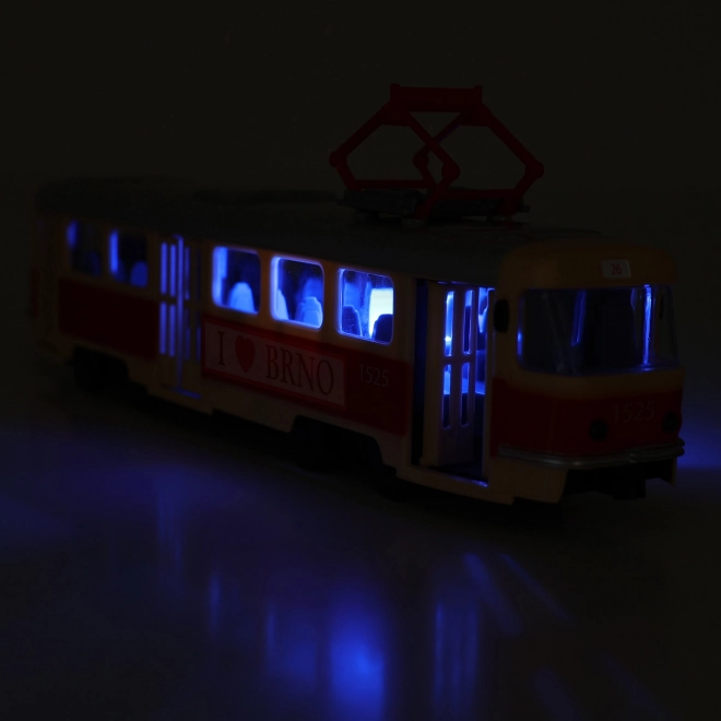 Tramvaj koja najavljuje stanice češki 28 cm BRNO