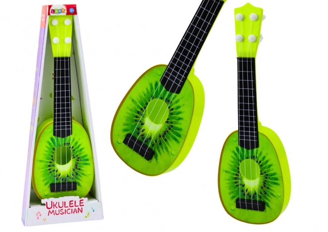 Ukulele za djecu Mini gitara 4 žice Kivi Voće Zeleno 15"