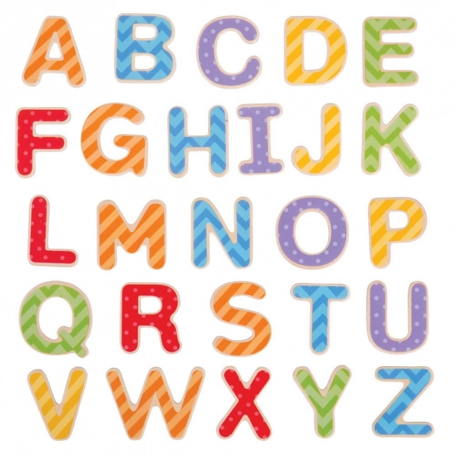 Bigjigs Toys Magnetična šarena abeceda (velika slova)