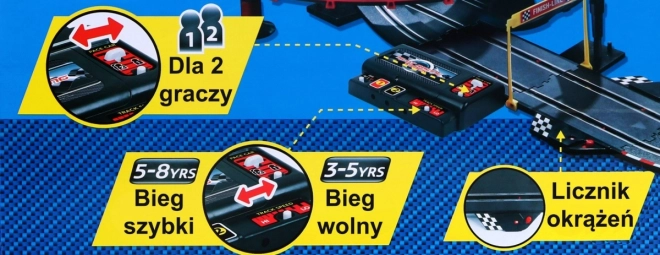 Dječja trkaća staza s petljama i osvjetljenjem