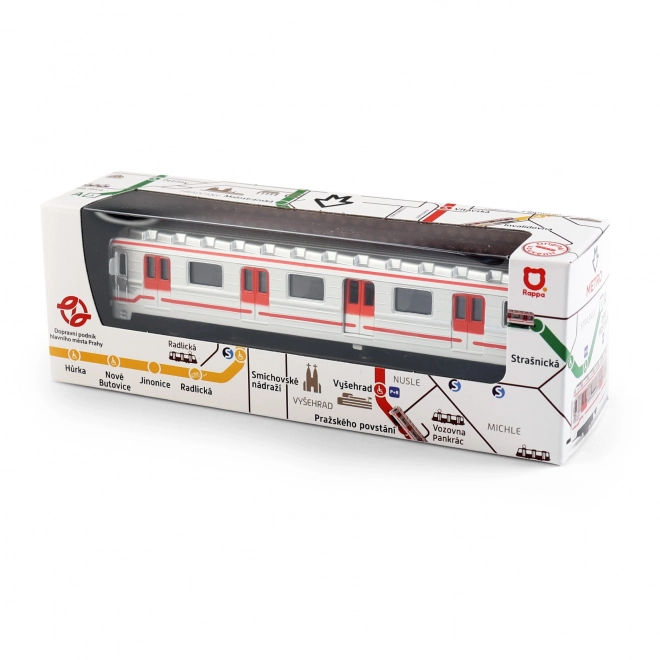 Praško metro metal 16 cm s povratnim navijanjem u kutiji 19,5x7x6 cm