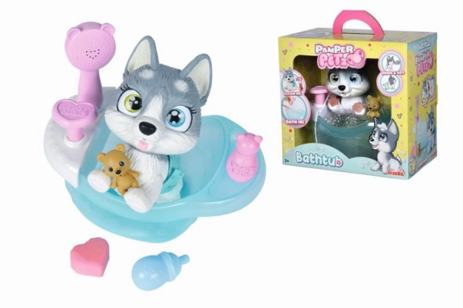 Psić Husky Pamper Petz u kadi