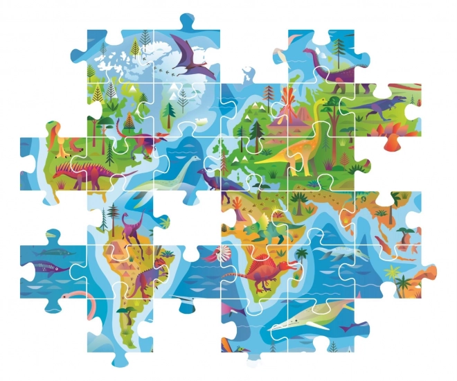 Puzzle 180 dijelova Karta dinosaura