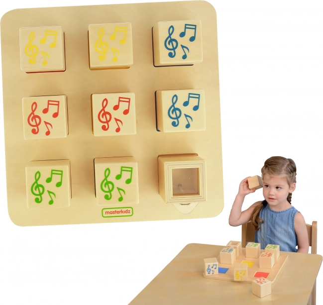 Masterkidz drveni senzorički glazbeni Montessori set za razvrstavanje