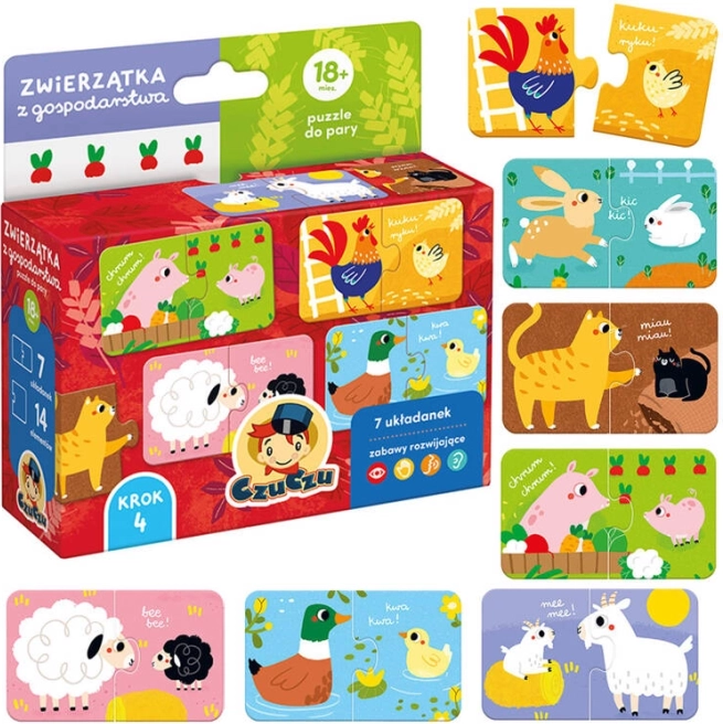 Puzzle za prepoznavanje životinja sa farme