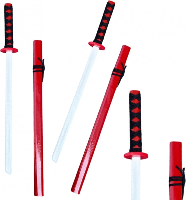 Drvena vježbovna katana crvena 70 cm