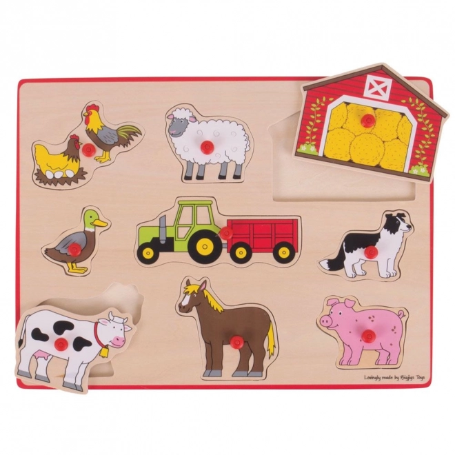 Umetni puzzle Farma Bigjigs Toys