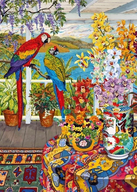 Puzzle papige na verandi 1000 komada