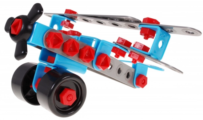 Set za djecu + električni odvijač + alat + 10 modela za gradnju - 552 dijelova