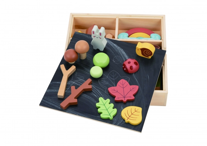 Šumski set s drvenim kockama Tooky Toy