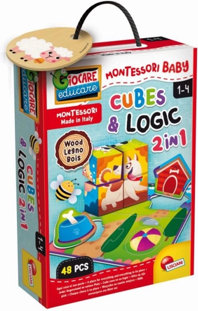 Montessori drvene kocke sa životinjama za logiku