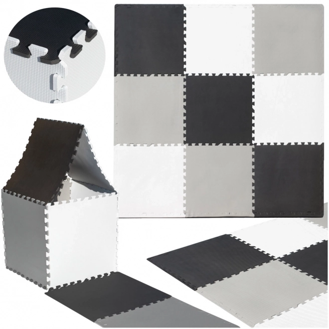 KIK Pjenaste puzzle Nijanse sive s rubovima III. (58x58)