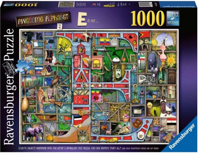 Ravensburger puzzle Sjajna abeceda E & F 1000 dijelova