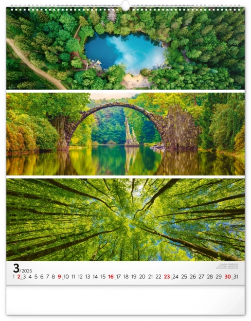 NOTIQUE Zidni kalendar Paleta 2025, 48 x 56 cm