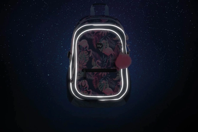 BAAGL školski ruksak Flamingo