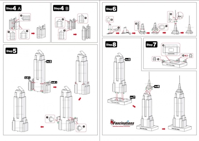 3D metalni model Empire State Building METAL EARTH