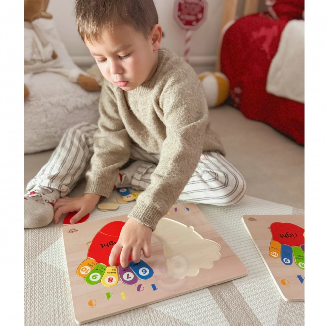 Drvena edukativna slagalica TOOKY TOY - Učenje brojeva i boja