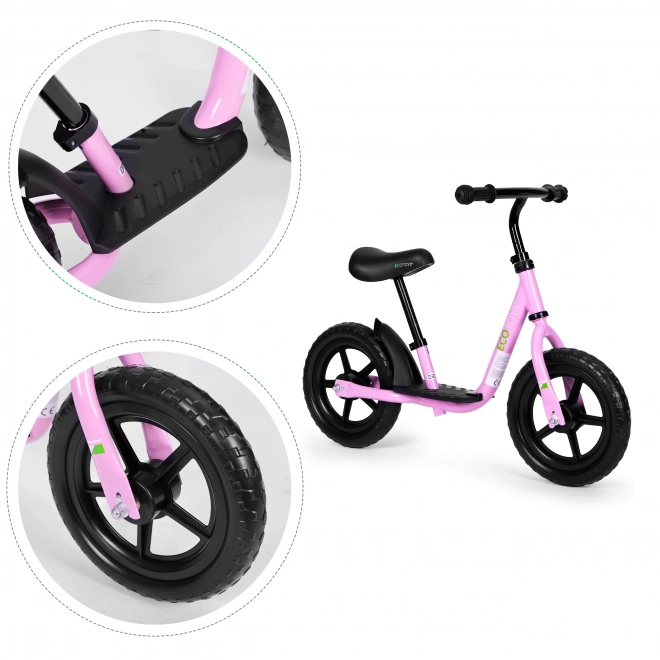 Dječji bicikl s platformom ECOTOYS ružičasti