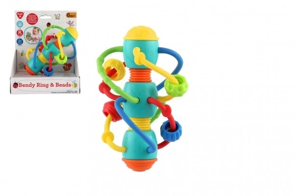 Zvečka/grizalo spirala s kuglicama plastika 16x10cm u kutiji 17x20x10cm 6m+