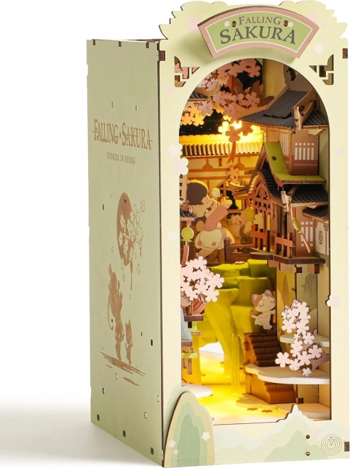 RoboTime 3D Puzzle Zaustavljač za knjige "Falling Sakura" (drveni)