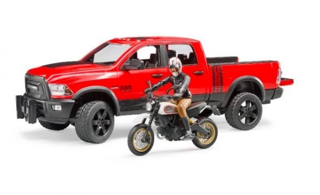 Bruder Terenski auto RAM s motociklom