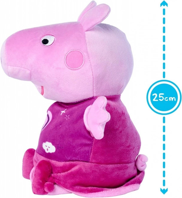 Peppa Pig 2u1 plišani jastučić za uspavljivanje, svira + svjetlo, ružičasti, 25 cm