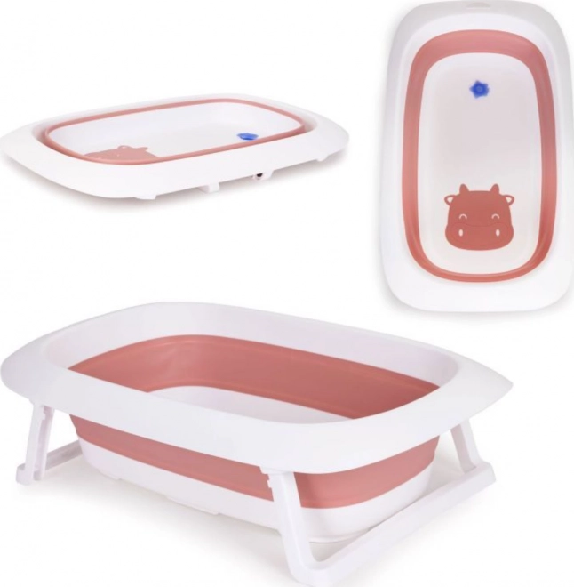 Sklopiva dječja kadica s ispustom Ecotoys – Ružičasta